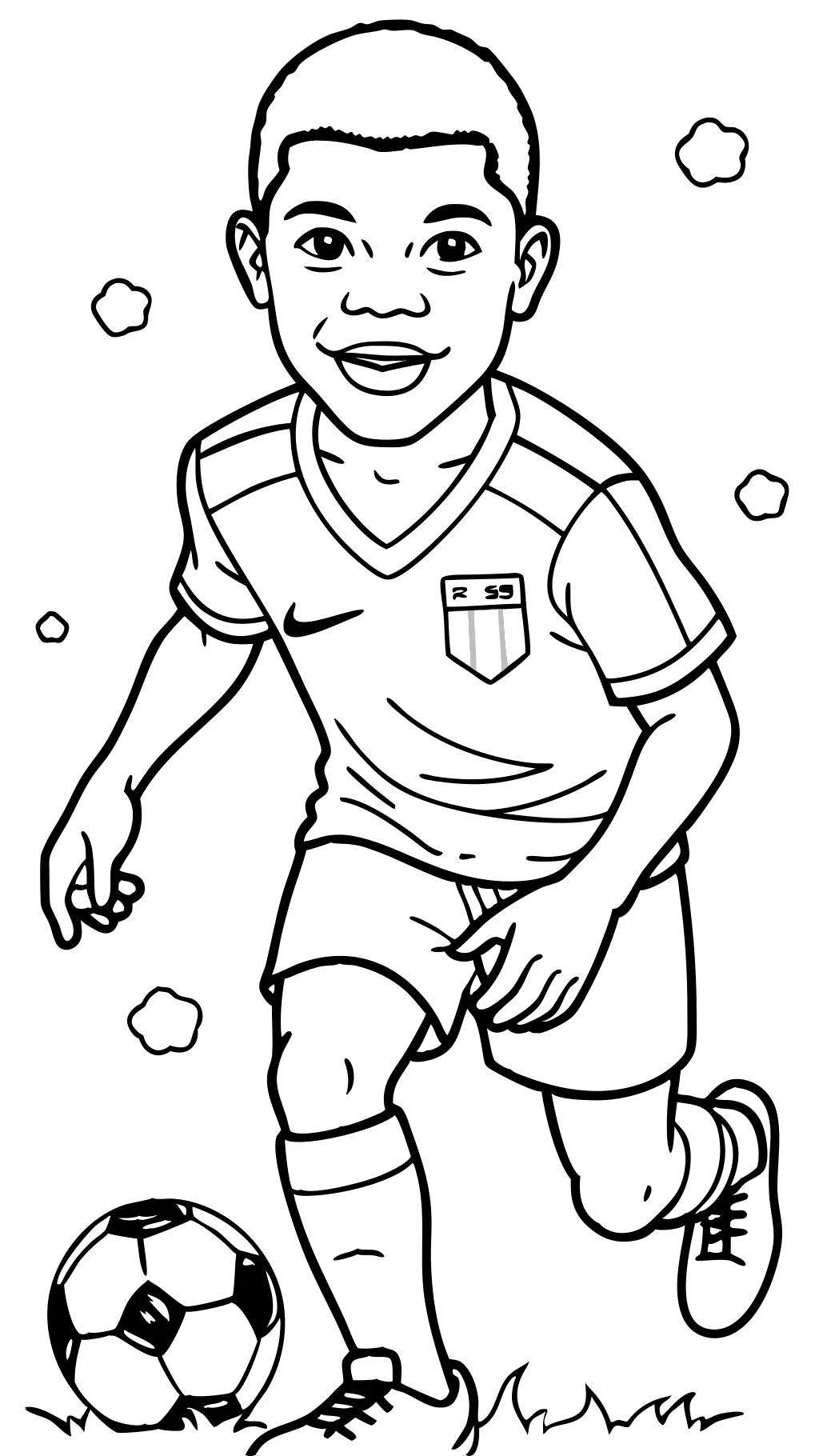 mbappe coloring page